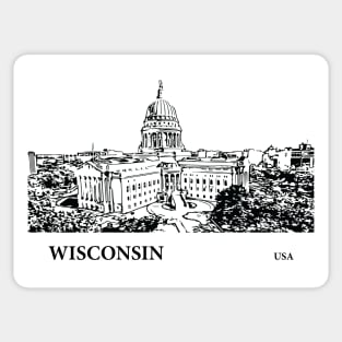 Wisconsin State USA Sticker